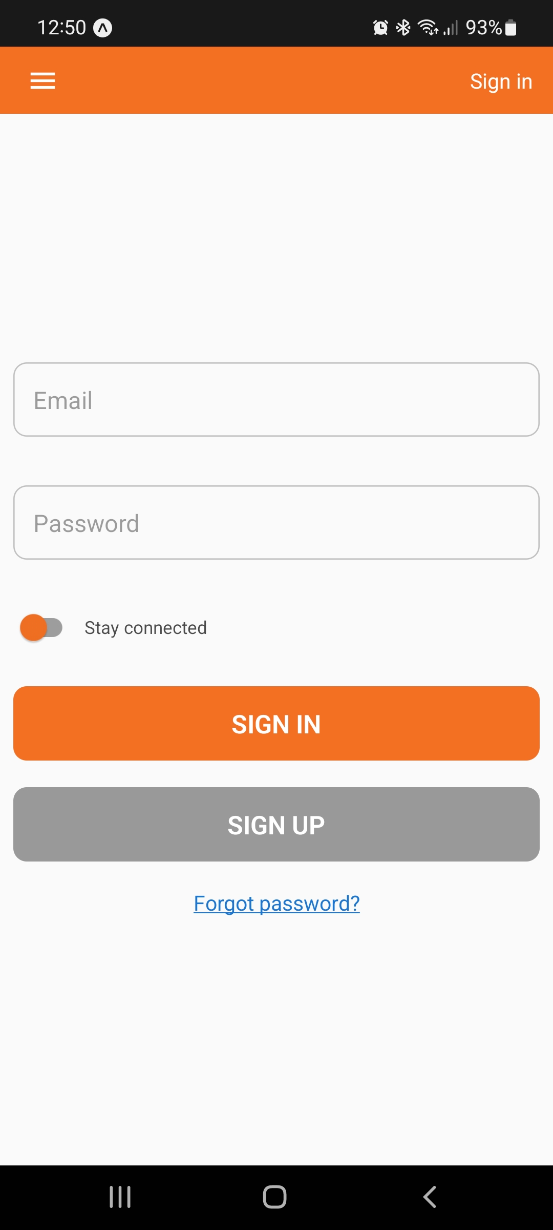 Mobile Sign In