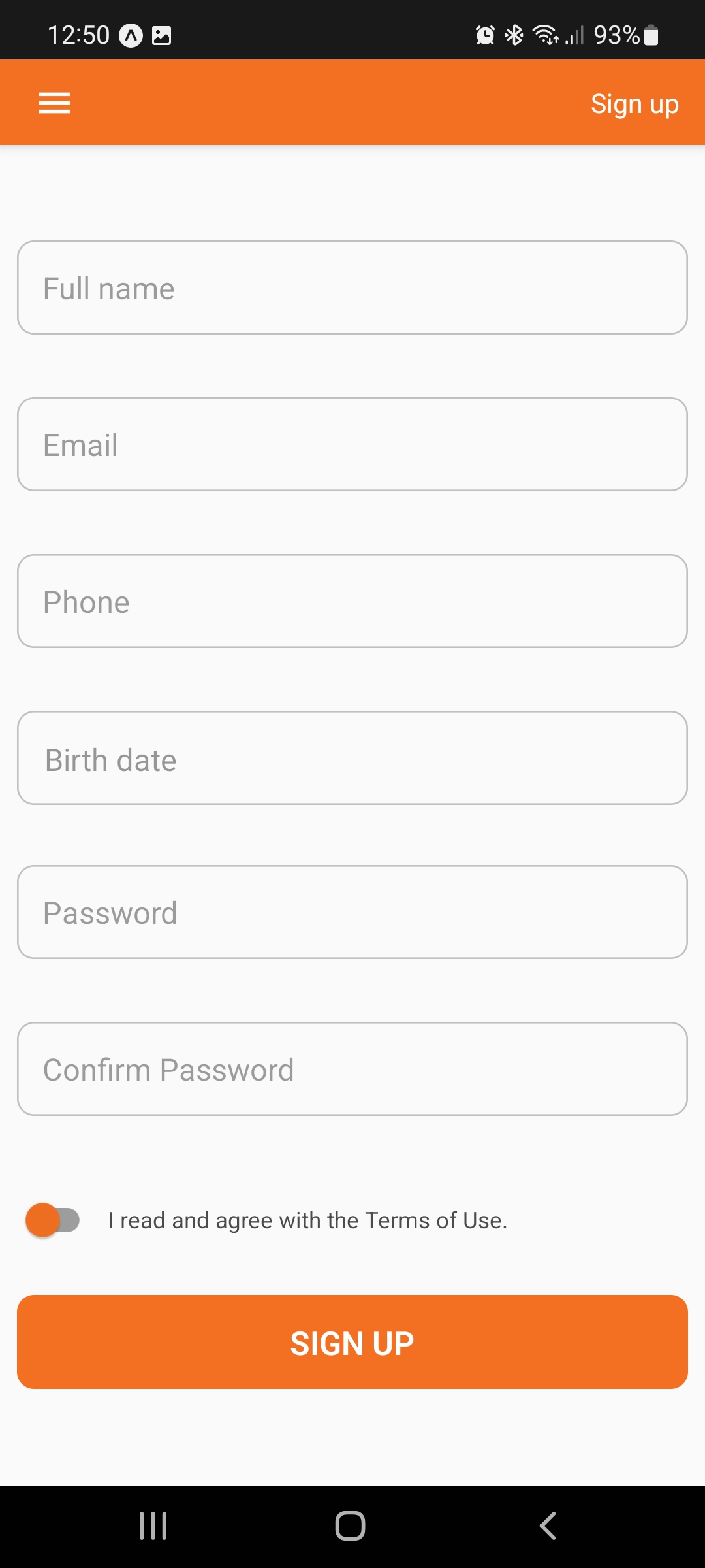 Mobile Sign Up 1